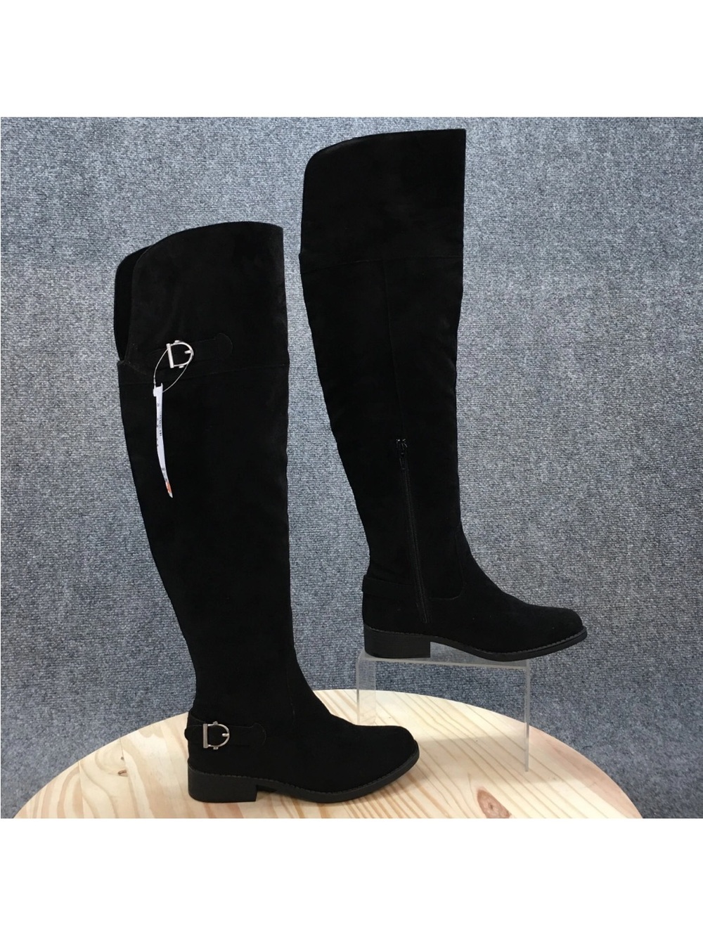 BRAND NEW American Rag Adarra Faux Leather Stacked Heel Over-The-Knee Boots 5.5